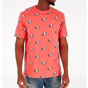 Champion Tee all over scribble script